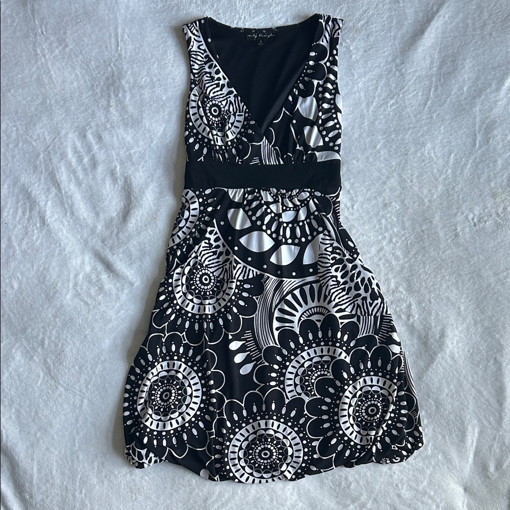 Black and White Floral Dress